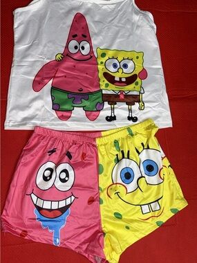 Kids SpongeBob & Patrick Colorblock Shorts - Pink/Yellow